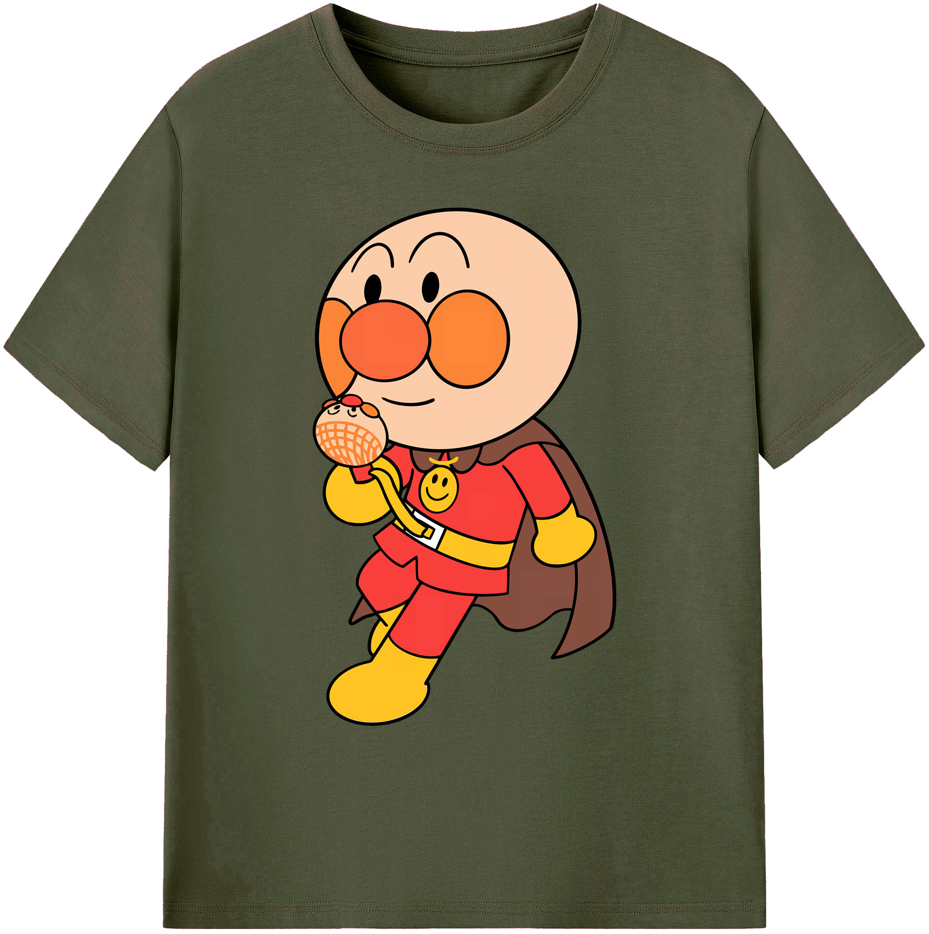 （画像用） アンパンマン Anpanman 綿100％ メンズ半袖Tシャツ｜肌触りやわらか＆通気性